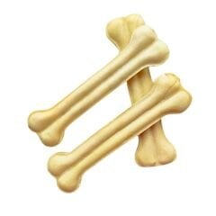 12 Cm Sütlü Deri Ödül ve Çiğneme Kemiği 10lu Paket