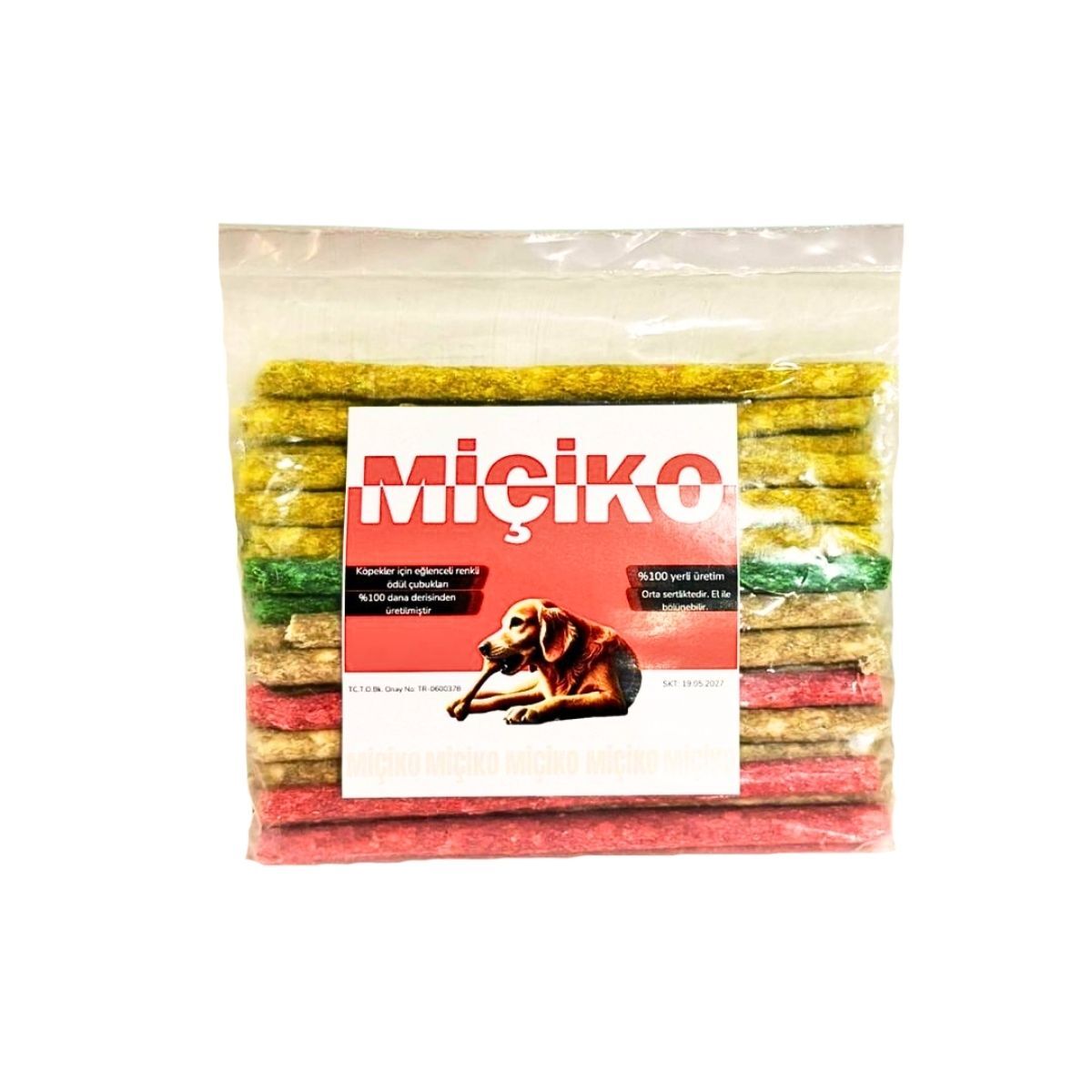Renkli Munchy Çubuk Diş Sağlığı Köpek Ödülü 250Gr