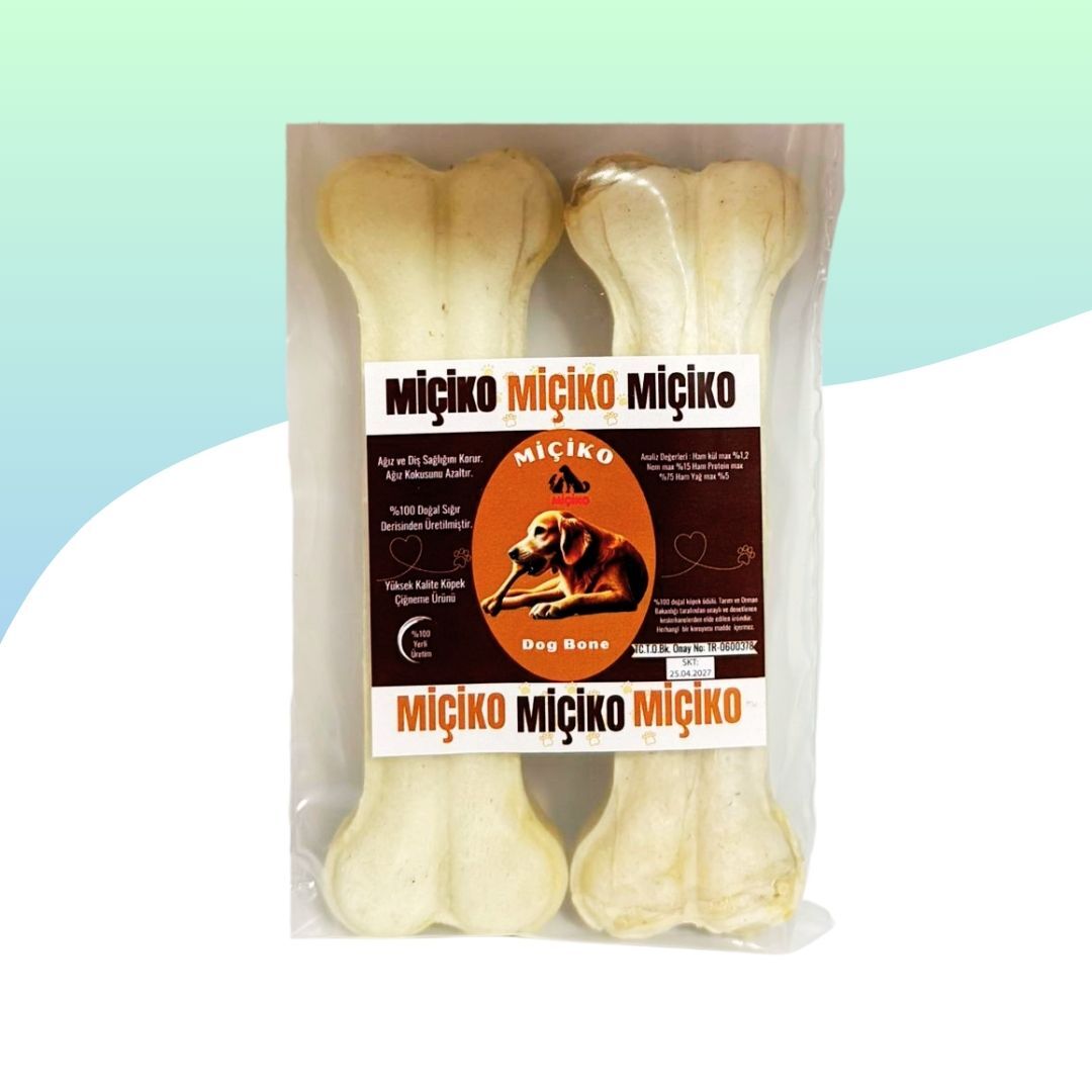 Köpekler İçin Beyaz Press Çiğneme Kemiği 12Cm 2Li Paket
