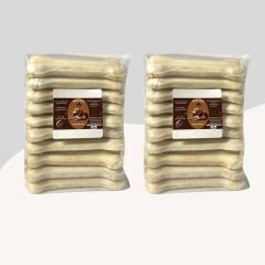 Köpekler İçin 12 cm Beyaz Press Çiğneme Kemiği 15Li 2 Paket