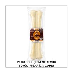 28 Cm Büyük Irklar İçin Beyaz Press Çiğneme Kemiği 1 Adet