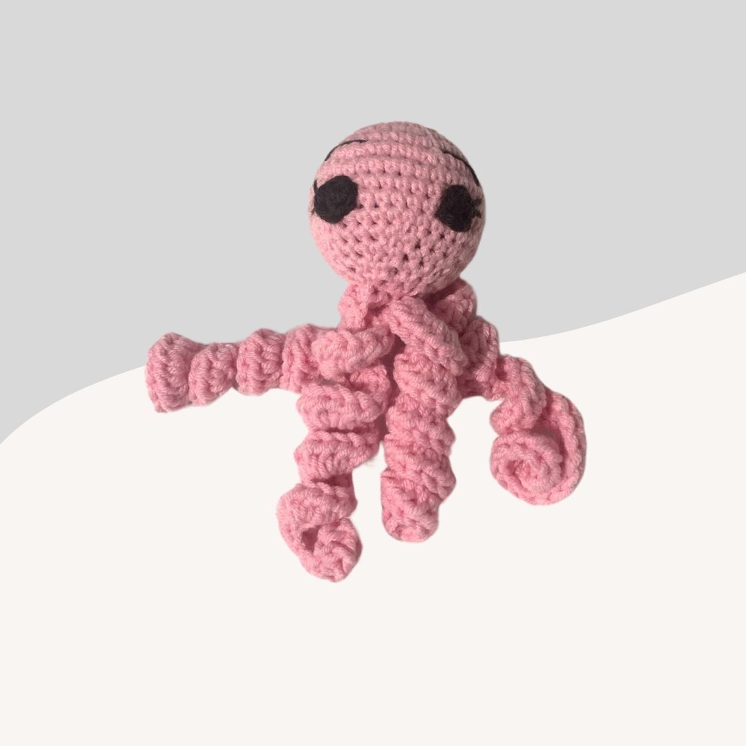 Çıngıraklı Kedi Top Oyuncağı Ahtopot 5 Cm Pembe