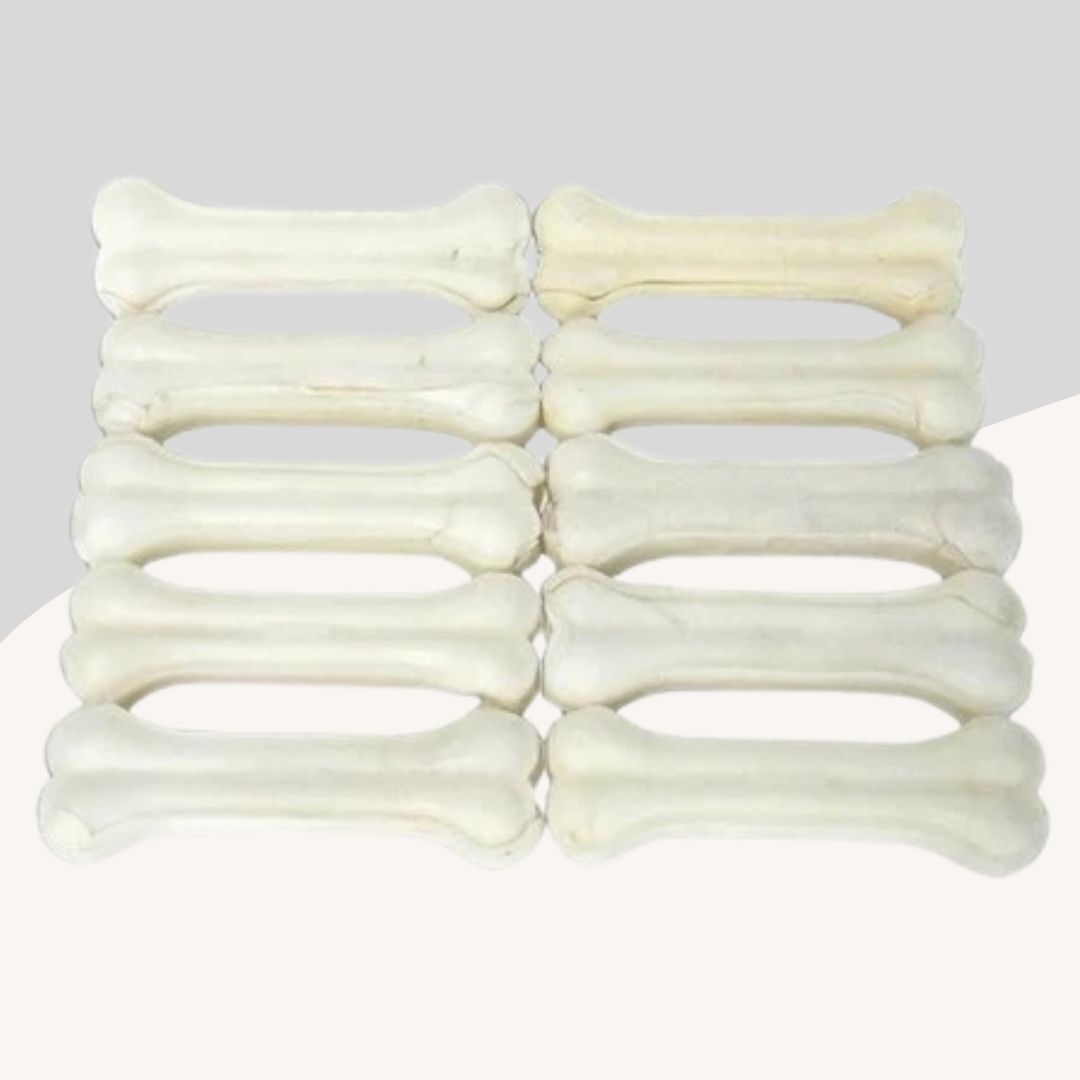 12Cm Beyaz Press Çiğneme Kemiği 10Lu Paket
