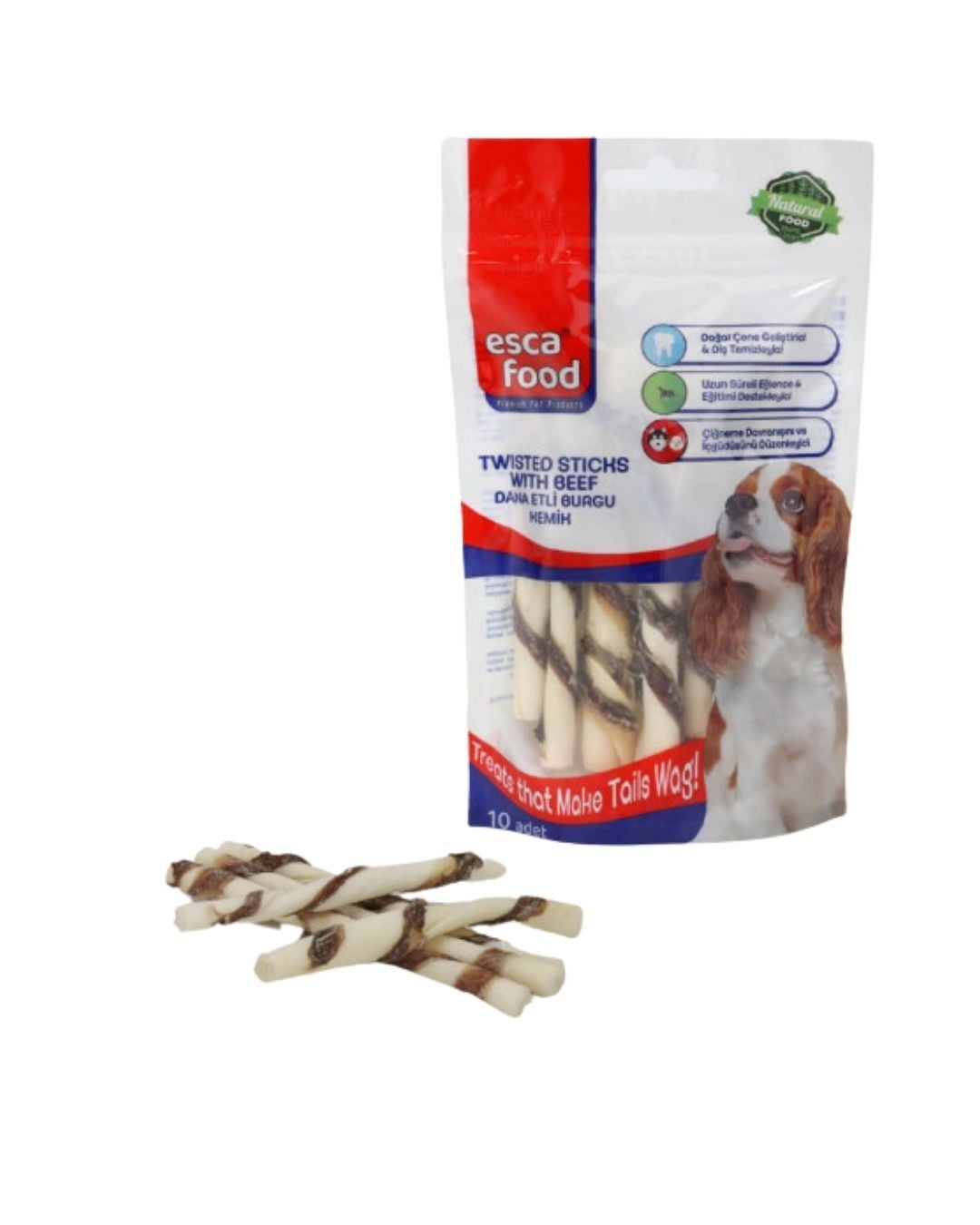Dana Etli Burgu Çubuk Köpek Ödülü 10Lu Paket