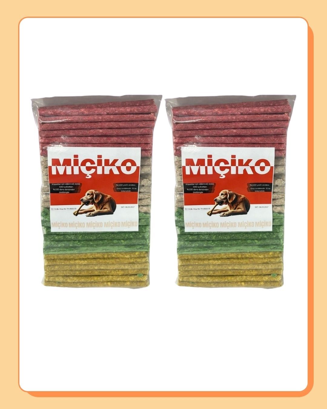 100lü Renkli Munchy Diş Sağlığı Ödül Çubuğu 2 Paket