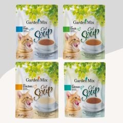 4 Farklı Aromalı Kedi Çorbası 4x40Gr (Tavuk-Somon-Ördek-Balık)