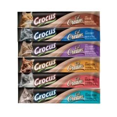 Crocus Premium Kedi Krema Ödülü 6 Aromalı 6 x 15Gr