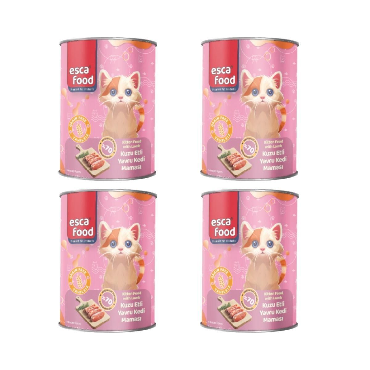 Esca Food Kuzu Etli Yavru Kedi Konserve Maması 4x415Gr