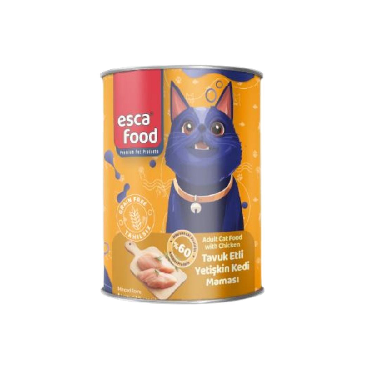 Esca Food Tavuk Etli Yetişkin Kedi Konserve Maması 415Gr