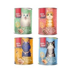 Esca Food 4 Farklı Aromalı Yetişkin Kedi Konserve Maması 4x415Gr