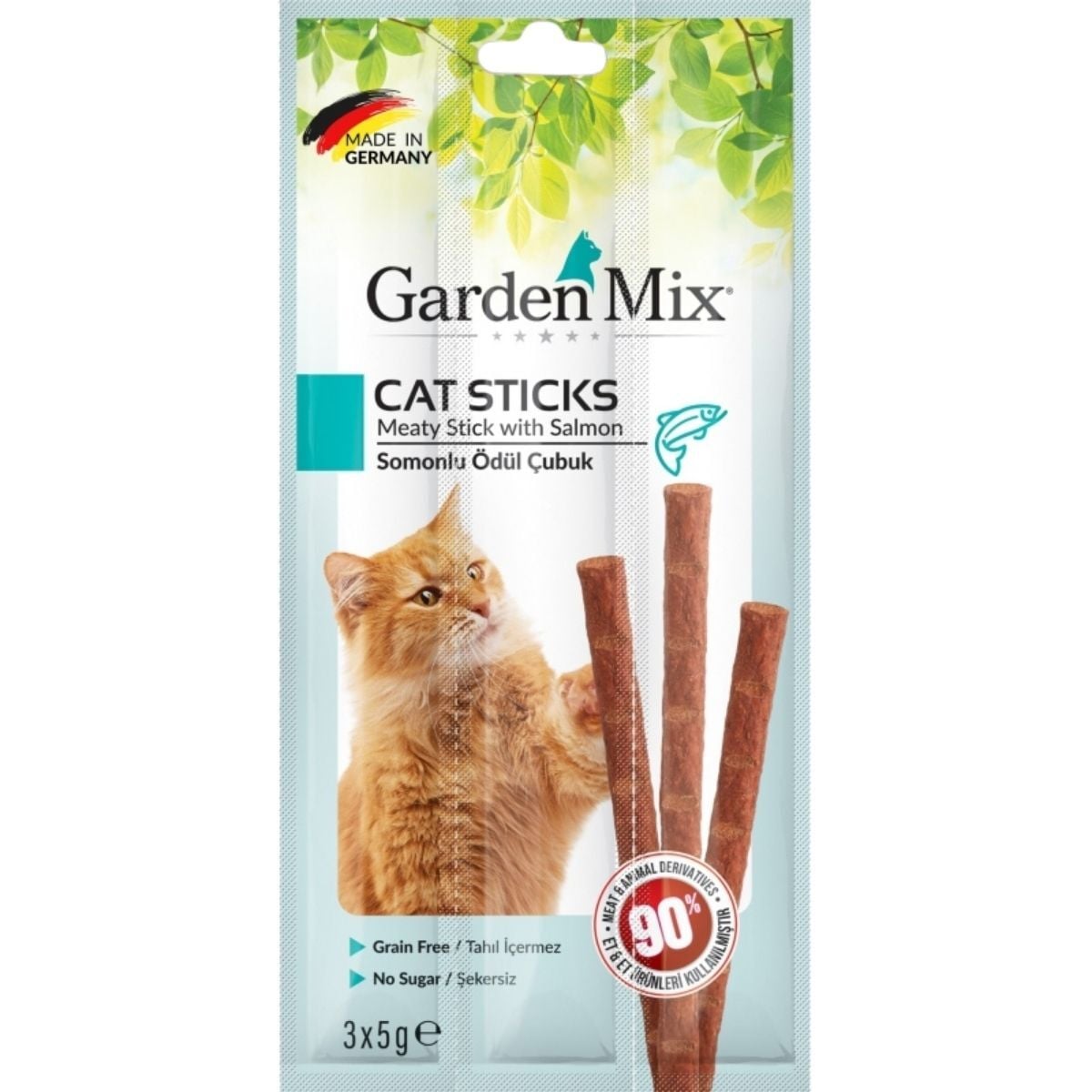 Gardenmix Somon Etli Kedi Ödül Çubuğu 3x5Gr