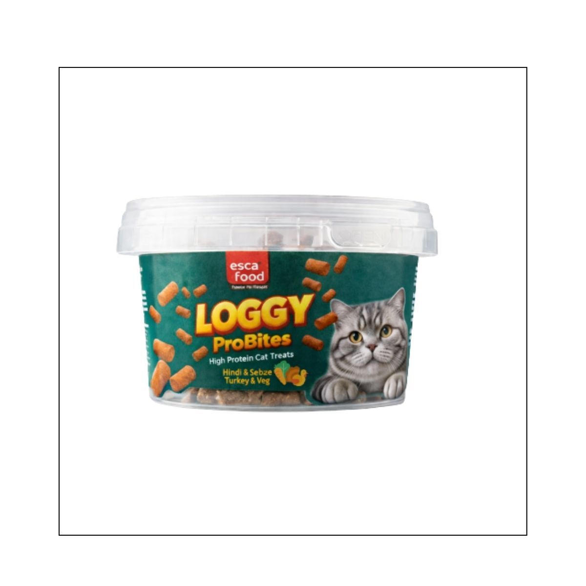 Esca Food Loggy Probites Hindili ve Sebzeli Kedi Ödül Maması 110Gr