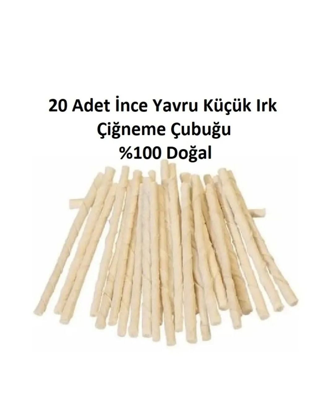 Yavru ve Küçük Irk Köpekler İçin İnce Çiğneme Çubuğu 20 Adet