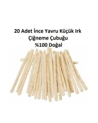 Yavru ve Küçük Irk Köpekler İçin İnce Çiğneme Çubuğu 20 Adet