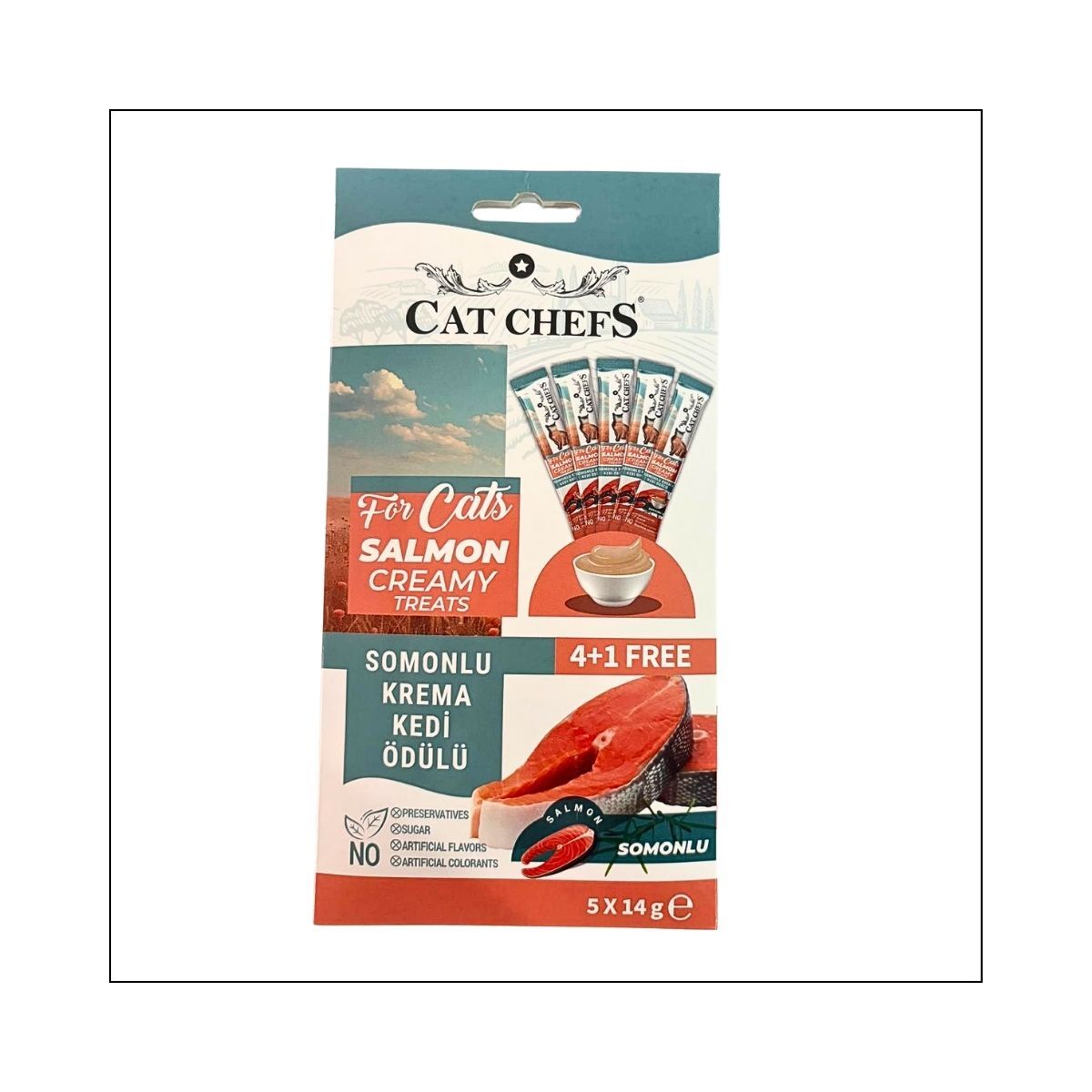 Cat Chefs Somonlu Krema Kedi Ödülü 5x14Gr
