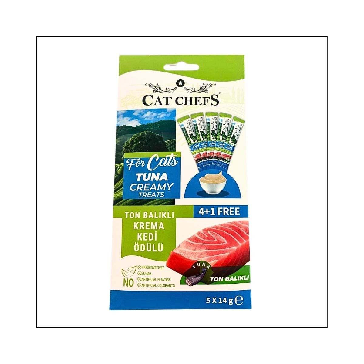 Cat Chefs Ton Balıklı Krema Kedi Ödülü 5x14Gr