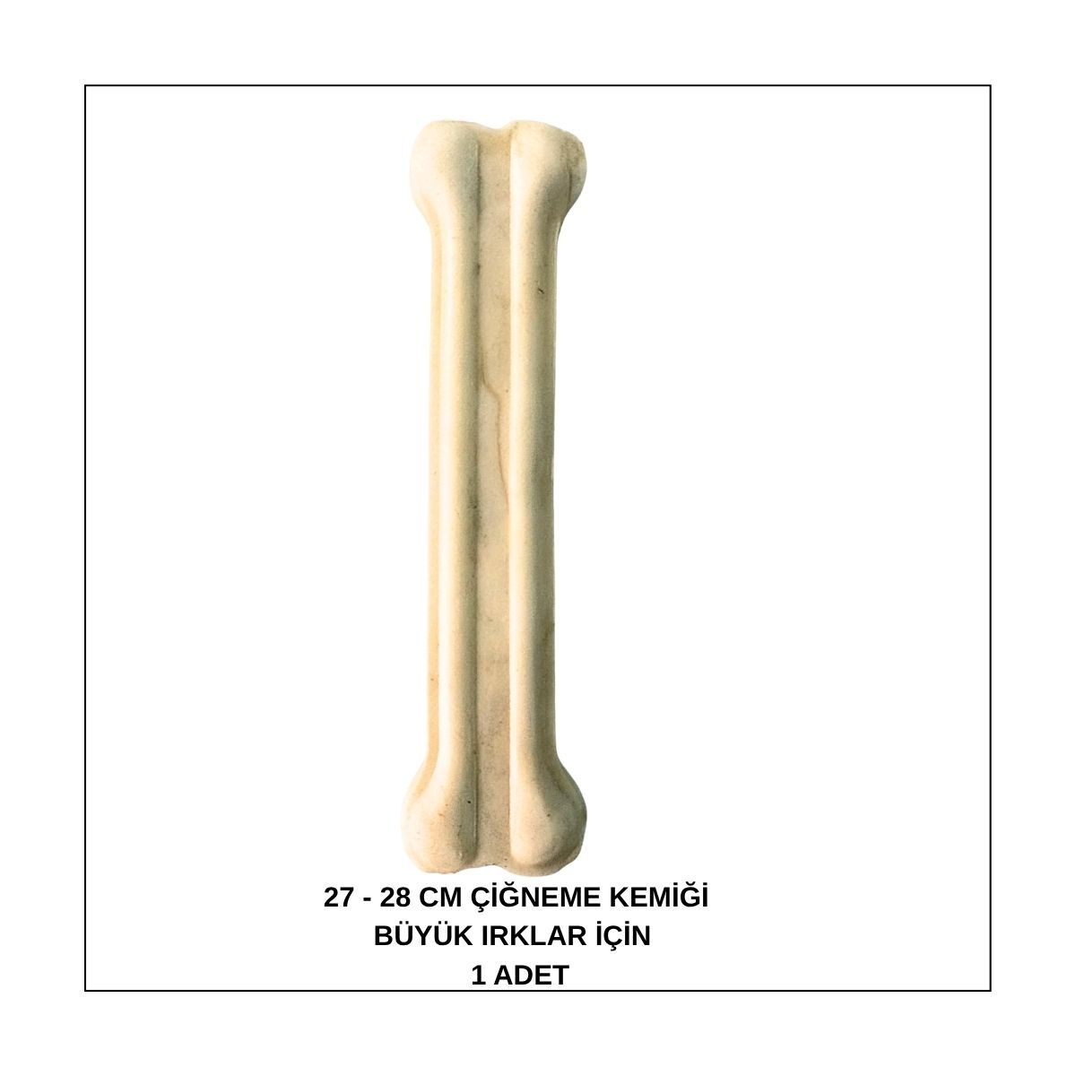 Büyük Irklar İçin Yenilebilir 27-28 Cm XXL Dev Beyaz Press Çiğneme Kemiği 1 Adet