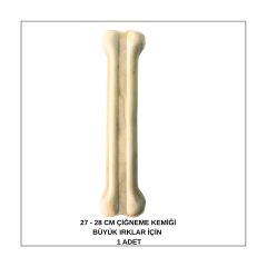Büyük Irklar İçin Yenilebilir 27-28 Cm XXL Dev Beyaz Press Çiğneme Kemiği 1 Adet