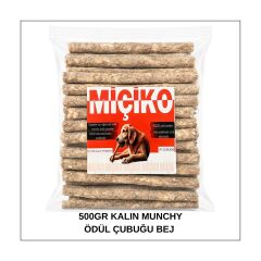 Köpekler İçin XXL Kalın Munchy Ödül Çubuğu 500Gr Bej-Kahve